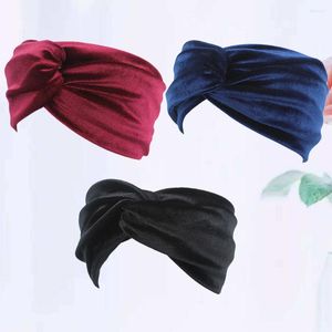 Bandane 3 Pcs Head Wraps Women Fashion Twisted Cross Turbante Plain Headwrap Bands Capelli delle donne Inverno Knot Fasce Make
