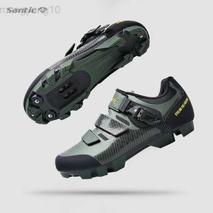 Cykelskor Santic Nya Cykelskor Herr Dam Mtb Lock Skor Professionella mountainbikeskor Cykel Sneaker Triathlon Sapatilha Ciclismo HKD230706