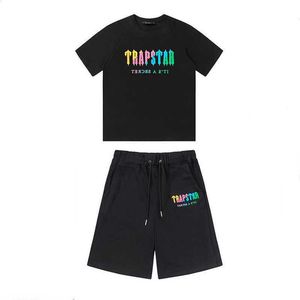 Erkek Tişörtler Trapstar T-Shirt Spor Moda Moda Yüksek Sokak Giyim Kısa Kollu Gevşek Gevşek Pamuk Üst Tees 2023 Yaz DI4P76C7