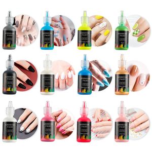 Gel per unghie Aerografo Inchiostro per unghie Smalto per unghie Vernice per unghie Uso per aerografo Pistola a spruzzo Creazione di motivi vuoti Pittura a colori Stencil Strumenti per nail art 230706