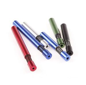Creative Smoking tobacco Pipe Aluminum Alloy Metal Spring One Hitter Bats Tobacco Herb Smoking Pipe Holder Accessories