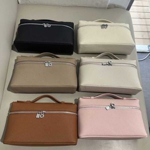 Designer Bag Lp Bag Genuine Leather Lunch Box Womens Gigi Same Style Litchi Pattern Head Layer Cowhide Handbag Shoulder