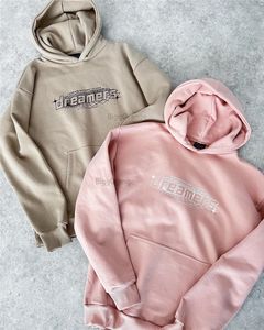 Women's Hoodies Sweatshirts Sweatshirts Streetwear Oversize Sweatshirt Men and Women Letter Print Warm Winter Dreamers Hip Hop Baggy 230706