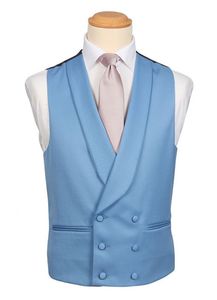 Fashion Double Breasted Groom Vests Wool British Style Prom Waistcoat Party Blazer Wedding Suits For Men PO:99