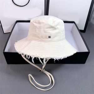 Bucket hat for men le bob luxury hat womens outdoor travelling sun shade casquette solid color with wide brim canvas pink designer cap fashion classical C23