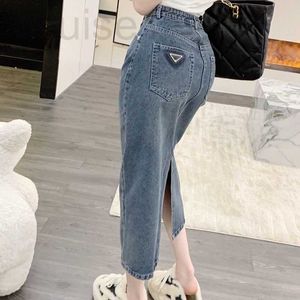 Basic & Casual Dresses designer Jeans Denim Long Skirts Split Casusal Women's Outside Wear Spring And Summer B6T3