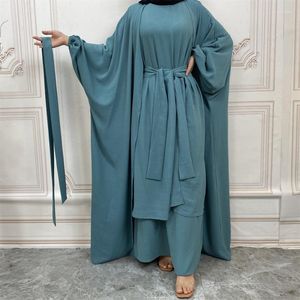 Ubranie etniczne Sprężyna muzułmańska abaya kobiety kaftan khimar modlitwa szata eid Mubarak Ramadan sukienka Islamska Abayas Dubai Black