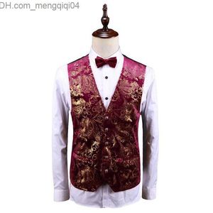 Tute da uomo Steampunk Tank Top Set da uomo Gilet Homme Abito da sposa senza maniche Ultra sottile Plus Size Flower Dress Gilet da uomo con bottone singolo S-5XL Z230707