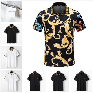 Designer Men's polo black and white Multi-style Shirt T-shirt Summer casual embroidery Beauty Head brand pattern cotton High Street business fashion collar shirt 3XL