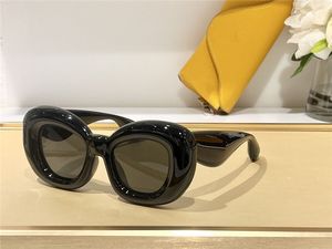 Aufgeblasene Cateye-Sonnenbrille aus Nylon, Modell 40100, Acetatrahmen, einfache und avantgardistische High-End-UV400-Schutzbrille für den Außenbereich