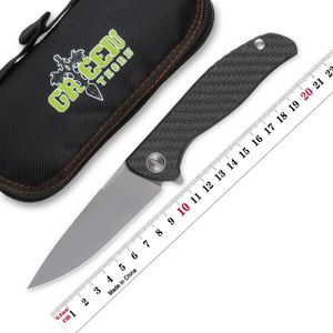 Outdoor Thorn Custom F95 HATI TC4 Knife Carbon 3D Green Titanium Handle Camping Folding Fruit EDC Tactics Fiber Tools Wxrfm279W