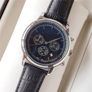 Top quality Patek Designer Swiss watch Men's Business Quartz Wristwatches Luxury Chronograph Sapphire Timepieces Brand Watch 337a