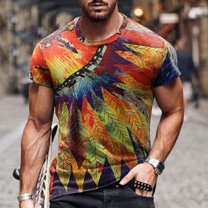 メンズ Tシャツ 春と夏 トップシャツ カジュアル レトロ ユーズド加工 プリント ヴィンテージ ラウンドネック 半袖
