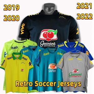 Top BRASILI 19 20 21 22 Maglie da calcio Casual Retro Uomo Maglie da calcio T.SILVA P.COUTINHO G.JESUS MARQUINHOS CASEMIRO VINI JR RICHARLISON RODRYGO Polo da allenamento