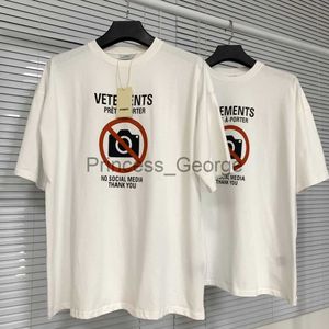 Erkek Tişörtler 21SS Europe Fransa Vetements Sosyal Medya Hiçbir Sosyal Medya Antisosyal Nakış Tshirt Moda Erkek Tişörtleri Kadın Giysileri Günlük Pamuk Tee X0706