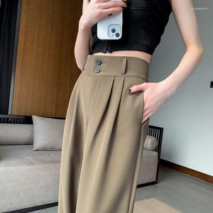 Frauen Hosen Hosen Elegante Frau Kleid Sommer Kleidung 2023 Frühjahr Breite Bein Chic Große Femme Hohe Taille Baggy Y2k beine