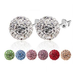 Stud Fashion Korean Beads Earrings 7 Colors Ladies Crystal Rhinestones Ball For Women Luxury Jewelry In Bk Drop Delivery Dh3B6