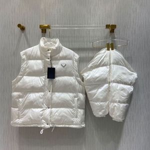 Dunjacka för dammode med avtagbara ärmar Vinterjackor i bomull, parkas med logotyp Utomhusjackor Kappa Streetwear Varma kläder