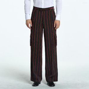 Stage Wear Sexy Latin Dance Pants For Male Black Red Standard Original Fringe Men Adult Ballroom Modern Waltz Tango Trousers Y163