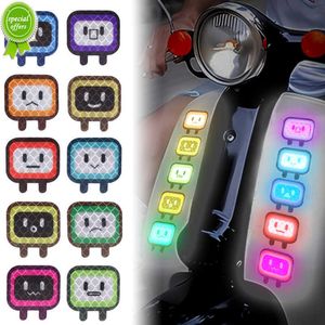 car Cartoon Square People Reflective Stickers Night Safety Warning Mark bike Motorcycle Body Reflector Decals Stickers