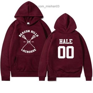 Kadın Hoodies Sweatshirts Junior Wolf Hoodie Beacon Hills Stilinski 24 Lahey McCall Kazak TV Şovu Hoodie Sweatshirt Hip Hop Hoodie Street Z230710