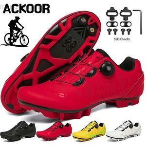Cycling Footwear 2023 New Cycling MTB Shoes with Clits Men Route Cleat Road Dirt Bike Speed Flat Sneaker Racing Women Bicycle Mountain Spd Biking HKD230706