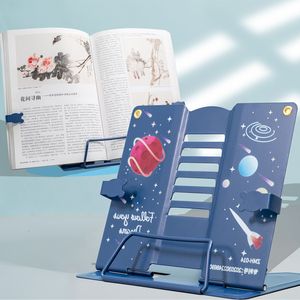 Decorative Objects Figurines Book Stopper Reading Stand Holder Metal Adjustable Student Foldable Children Writing Bracket Office Use White 230705