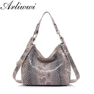 Evening Bags 100 Real Leather Lady Shiny Snake Serpentine Embossed Genuine Handbags For Women 230705