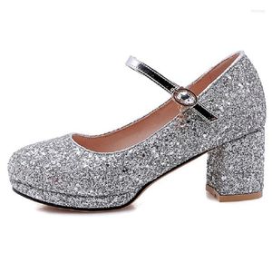 Отсуть обувь Zawstthia Glitter Bling Sequined японские девочки -колледжа платформы Серебряное золото Lolita JK Women Mary Janes Pumps