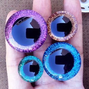 Doll Bodies Parts 20pcs Diy Glass 3D Plastic Safety Eyes For Toys Glitter Amigurumi Large For Crochet Knitting Doll 9101214161820253035mm 230705