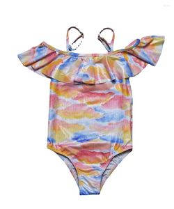 Women's Swimwear 2023 Design Teenager Sweet Flouncing Swimsuit Young Girl Hollow Out One-Piece Kid Child Lovely Summer Beachwear