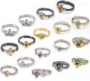 Cluster Rings Genshin Impact Cosplay Ring Zhongli Tartaglia Xiao Venti Albedo Dedo Ajustável Para Mulheres Homens Jóias