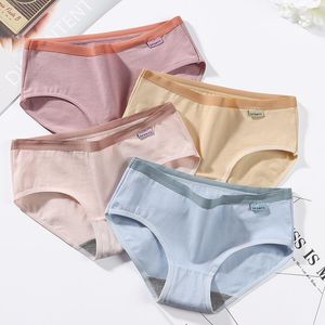 Women's Panties 3PCS/Set Cotton Underwear Comfortable Underpants Intimates Solid Lingerie Mid Waist Girls Simplicity Briefs