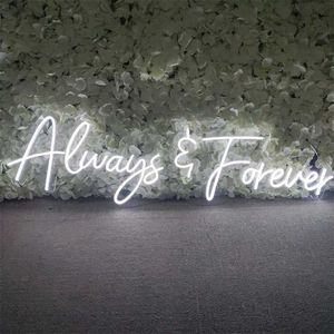 LED Ineonlife Always Forever Benutzerdefiniertes Neonschild Licht Hochzeitsantrag Personalisierte LED Party Schlafzimmer Home Club Wanddekoration Geschenk HKD230706