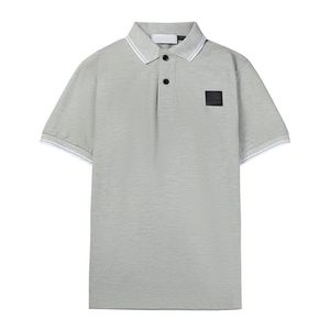 T-shirt de manga curta de verão 22SS18 Camisa Polo Masculina Fina Lapela Meia Manga Social Jovem Camisa de Cor Sólida Tide Nova Camisa Polo Masculina