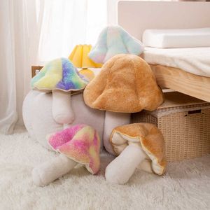 Фаршированные плюшевые животные фаршированные грибные подушка диван с подушками подушка плюшевая игрушка творческая грибная детская плюшевая кукла Высококачественный подарок HKD230706