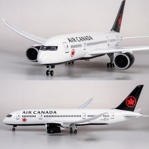 Druckgussmodell im Maßstab 1:130, 43 cm, Flugzeug 787 B787 Dreamliner, Flugzeug der Canada Airlines, W-Leichtrad, Kunststoffharz-Flugzeug 230705