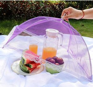 Mesh Screen Food Cover Pop-Up Mesh Screen Protect Food Cover Foldable Net Umbrella Cover Tent Anti Fly Mosquito Kitchen Cooking Tool i0706