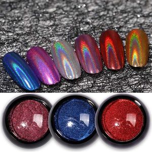 Nail Glitter Holographics Powder Laser Nail Glitter Chrome Sequins Gel Polish Flakes for Nails Art Dust Decorations Manicure Pigment 230705