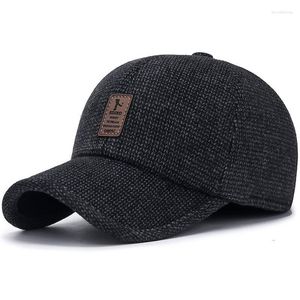 Bonés de bola boné de inverno masculino abas de orelha de beisebol gorra hombre ao ar livre quente engrossar ajustado marca snapback chapéu para adulto