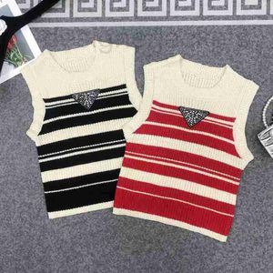 Women's Tanks & Camis Designer 2023 Stripe Fashion Summer Sequin Triangle Pattern Round Neck Knits Vest tops Sleeveless Lady Sweater 9YHM