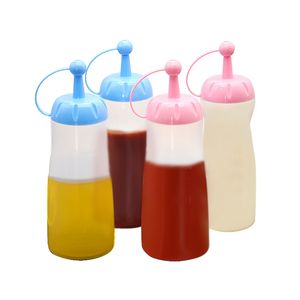 Förvaringsbehållare Flaska 240ml Squeeze Squirt Kryddor Flaskor Sallad Sås Dispenser Ketchup Sojasås Dispenser Flaska Q283