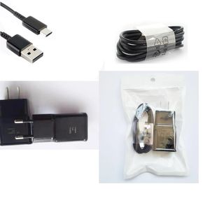 För s8 9V 5v 2A Travel USB väggkontakt väggladdare snabbladdare full 2A hemadapter med s8 typ c svart kabel för telefon