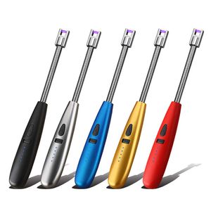 360 Degree Flexible BBQ Arc Lighter Windproof Rechargeable Cigarette USB Charging Kitchen Gadgets For Women Gift KST2