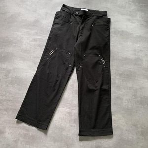 Spodnie męskie luksusowe męskie 2023 klasyczne KIKO plisowane nit wygodna bawełna Parkour Sweat spodnie dresowe na co dzień kombinezony #352