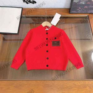 Cardigan вязаная кашемирная палочка Sweatercoat Kids Chunky вязаная свитер кардиганская куртка дизайнерские свитера зимний мальчик 201g