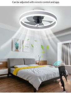 Ventilatore da soffitto a led con app di controllo remoto per luci Regola per camera da letto Soggiorno Sala da pranzo Decorazioni per la casa Risparmio energetico