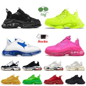 Women Pink Triple S shoe Dad Casual Shoes Crystal Bottom Paris 17FW Sneakers for Vintage Old Grandpa Mens Trainers sneakers chaussures size 36-45