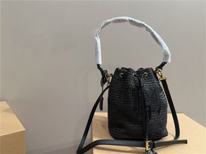 High quality Women's drawstring Luxury purse Crossbody Bag Designer Women's Handbag Shoulder Bag Classic Straw Bucket Bag Mini Bag