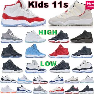 Designer Cherry 11s Xi Children Kids Shoes 11 Boys Basketball Jumpman Shoe Bred Cool Grey Black Sneaker Chicago Military Grey Trainers Baby Youth Toddlers Infants